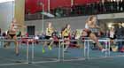 Lucy Turner (Gateshead Harriers) winning the under-17 womens 60 metres hurdles in a championship record, North East Indoor Champs, Gateshead.